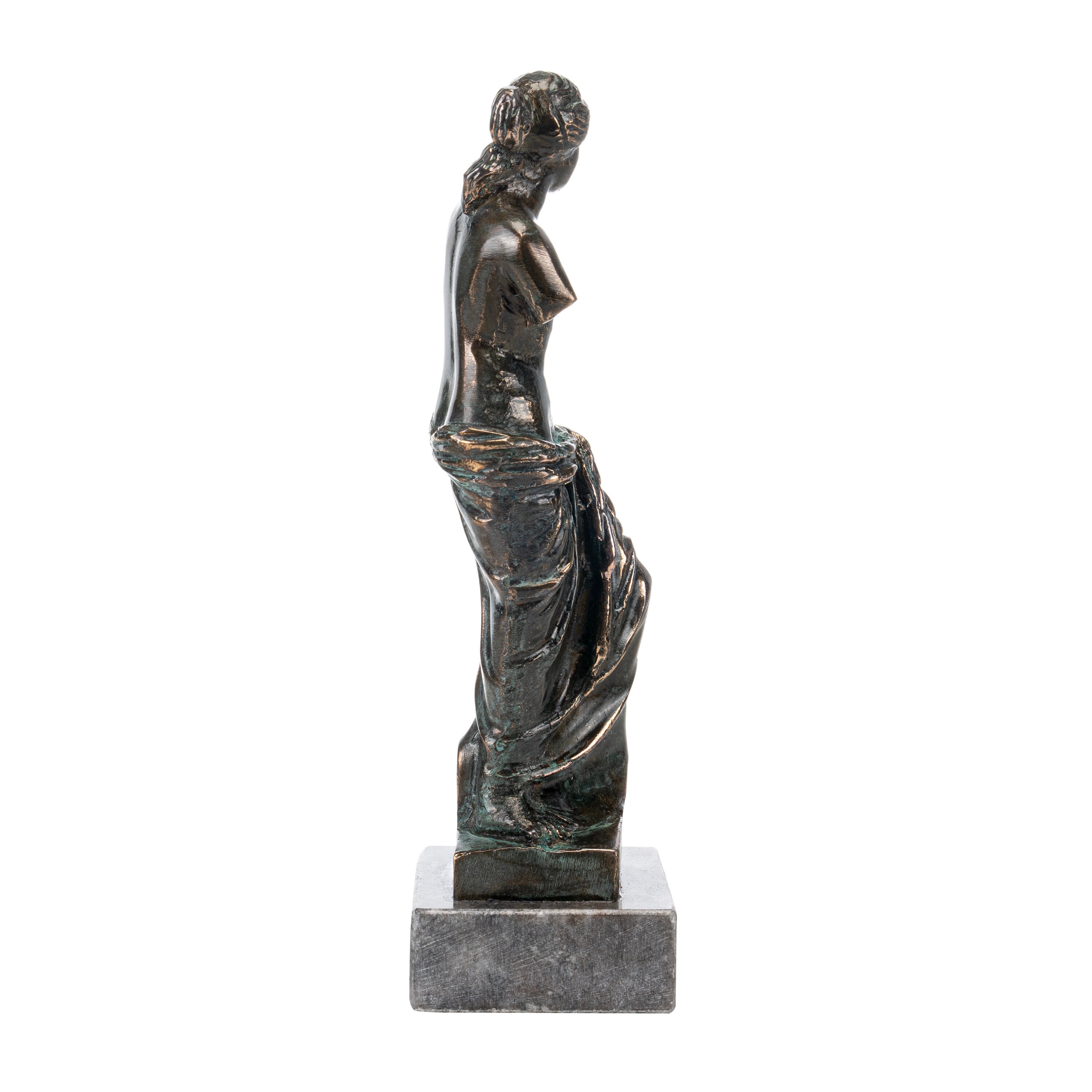 Statue D'Athéna En Albâtre Avec Hibou Et Bouclier De Méduse Doré – 27 Cm – Déesse Grecque De La Sagesse