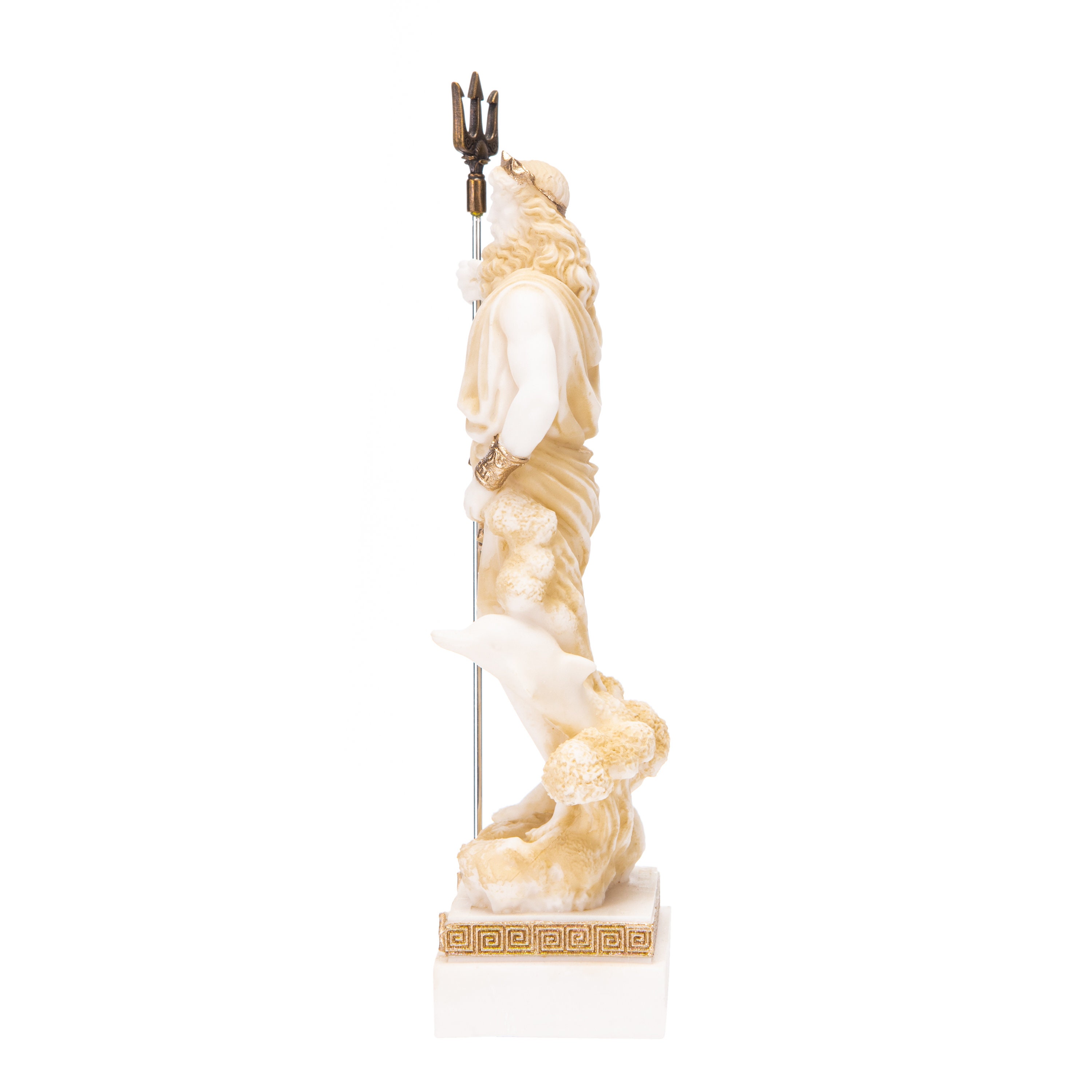Poseidon Greek God of the Sea With Trident Statue Figurine Gold ...