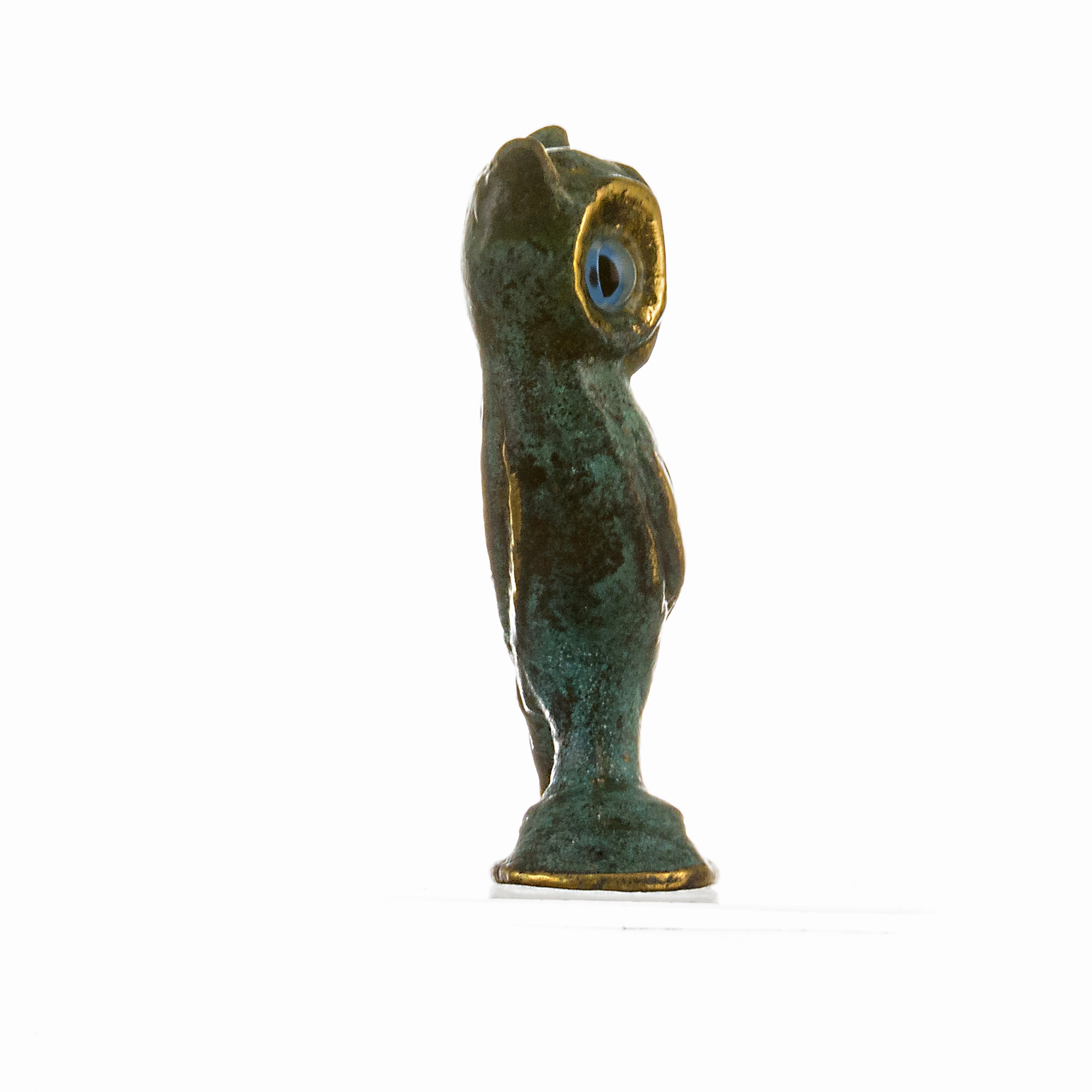 知恵のフクロウ ソリッドブロンズ彫刻 アテナのフクロウ 古代ギリシャ