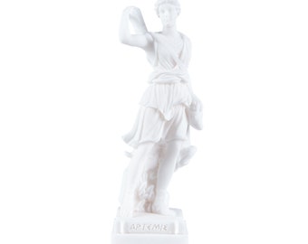 Goddess Artemis Diana Greek Statue Nature Moon  Alabaster 6.2 Inches (16 cm)