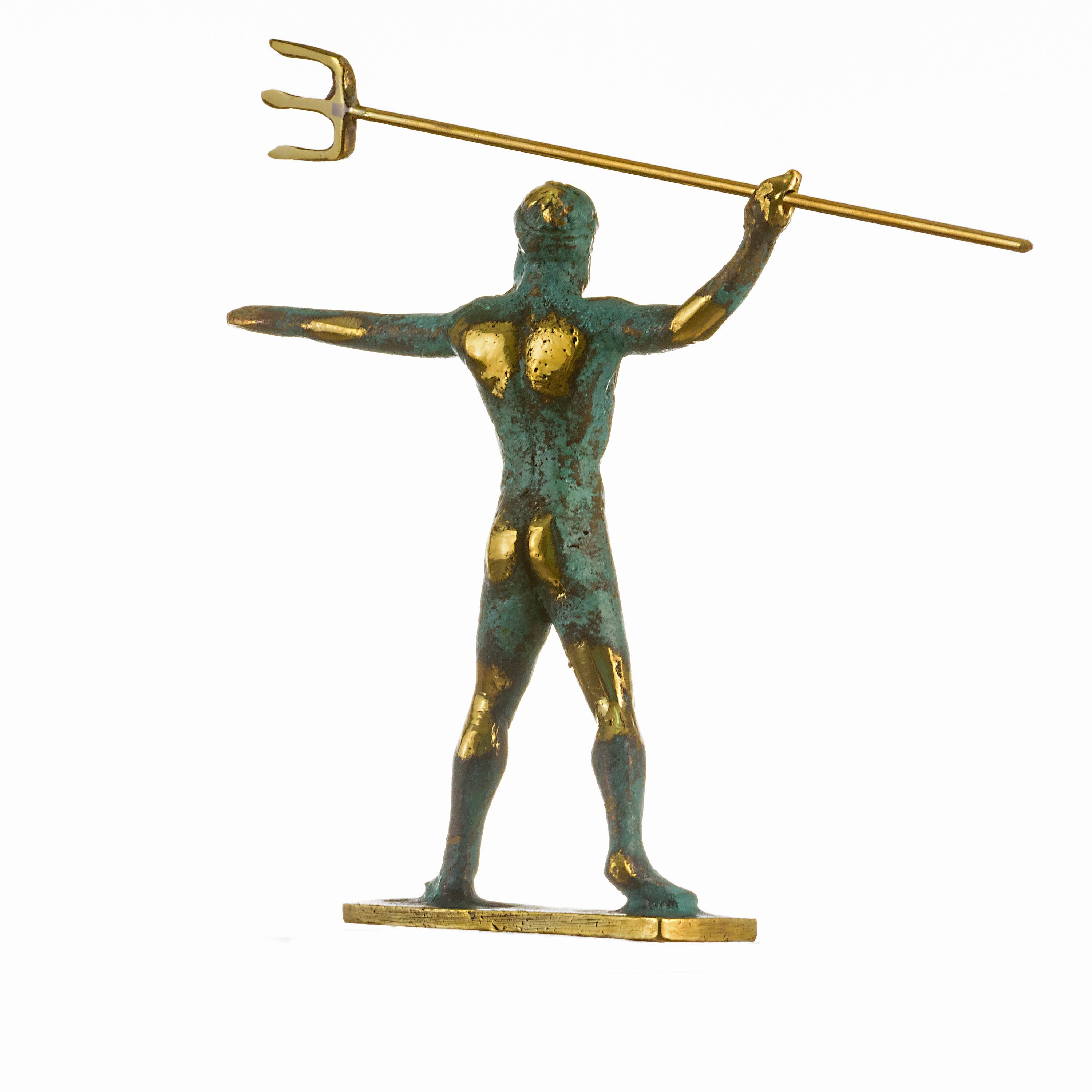 Poseidon Greek God of the Sea With Trident Statue Handmade