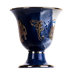 Pythagoras Cup of Justice Hermes Erato Pythagorean Fair Mug Ancient Greece Blue Cobalt Usable image 2