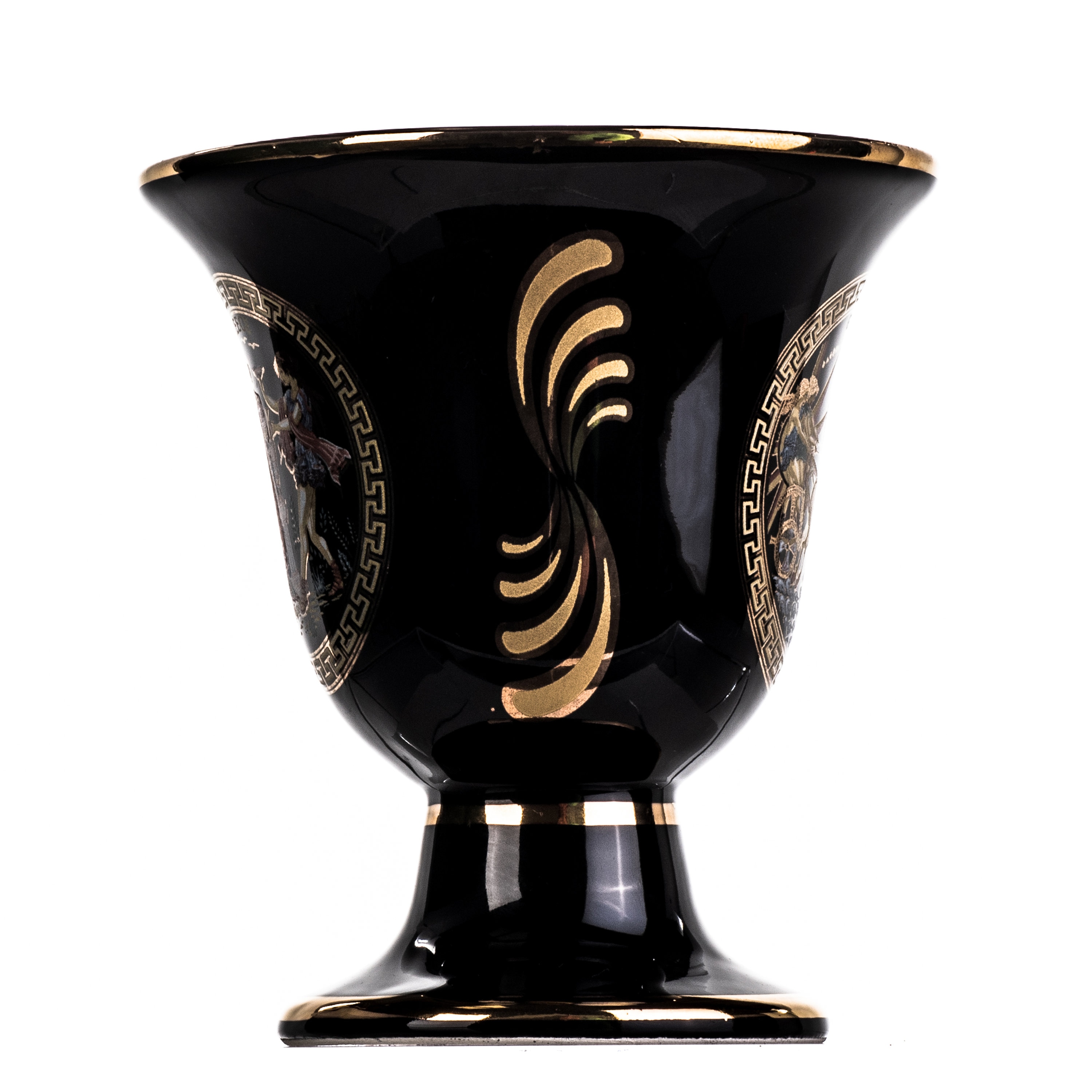 Pythagoras Cup (Cup Of Justice) – Ancient Greece Design, Blue Cobalt Ceramic, Usable Mug