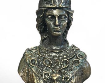 Athena Pallas Bust Bronze Sculpture with Marble Base 6.69 inches (17cm)