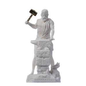 Hephaistos Gott des Feuers, der Metallverarbeitung, des Steinmetzes, des Schmiedens und der Bildhauerkunst 17 cm