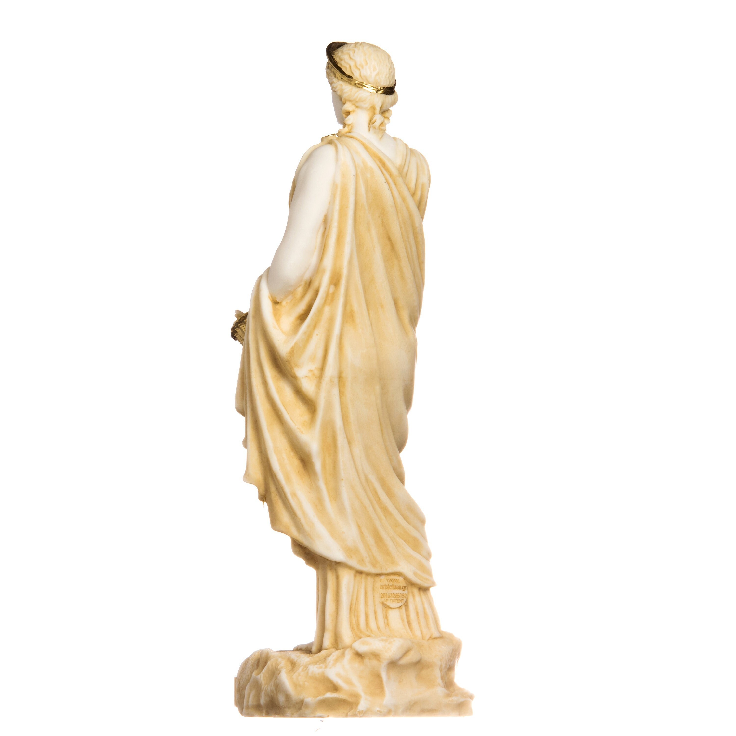 Demeter Goddess of the Harvest and Agriculture Alabaster Statue Gold ...