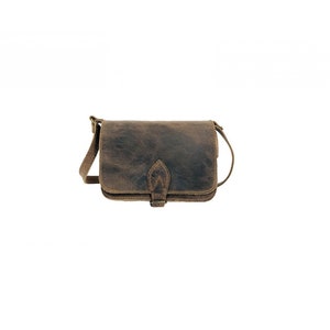 Leather shoulder bag handmade natural tan beige brown cross body satchel vintage saddle handbag purse