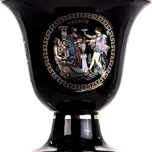 Pythagoras Cup of Justice Dionysus Hermes Pythagorean Fair Mug Ancient Greece Black Cobalt Usable