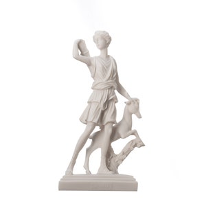 Artemis diana de versailles chasseresse avec statue de cerf grec romain 10 pouces image 1