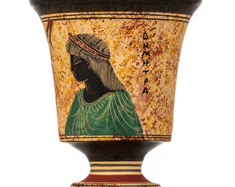 Pythagoras Cup of Justice Pythagorean Fair Mug Ancient Greek Goddess Demeter Hand Painted Ceramic