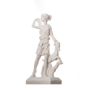 Artemis diana de versailles chasseresse avec statue de cerf grec romain 10 pouces image 2
