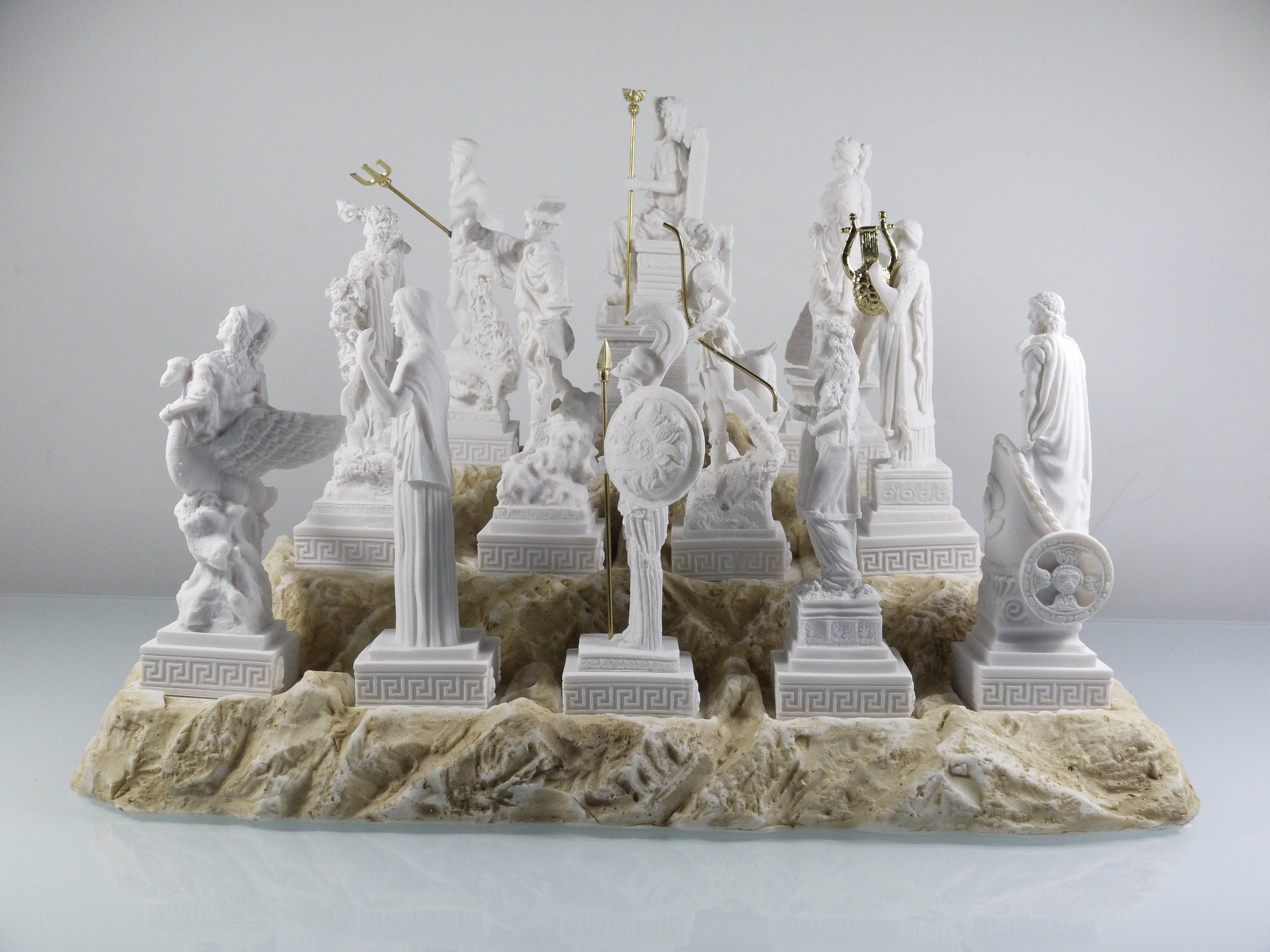 Set All the 12 Olympian Gods of Mount Olympus Alabaster Greek - Etsy