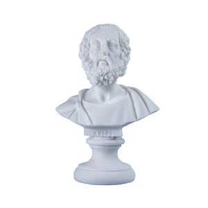 Homer greek bust sculpture classical statue antique finish face 5.90 inch