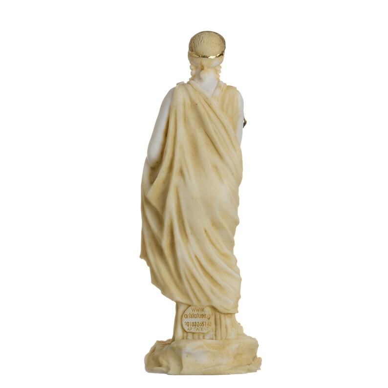 Demeter Goddess of the Harvest and Agriculture Alabaster Statue Gold ...