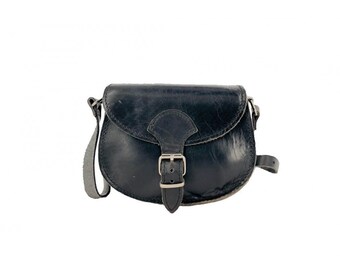 Leather shoulder bag handmade natural tan beige brown black cross body satchel vintage saddle handbag purse  s