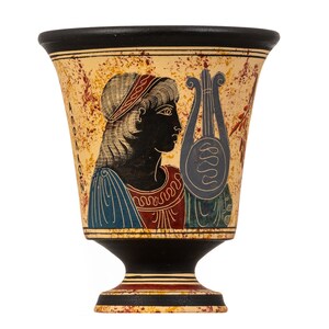Pythagoras Cup of Justice Pythagorean Fair Mug Ancient Greek God Apollo Hand Painted Ceramic