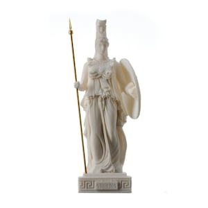 Statua in alabastro di Atena, dea della saggezza, dell&#39;artigianato e della guerra, 10,2&quot;