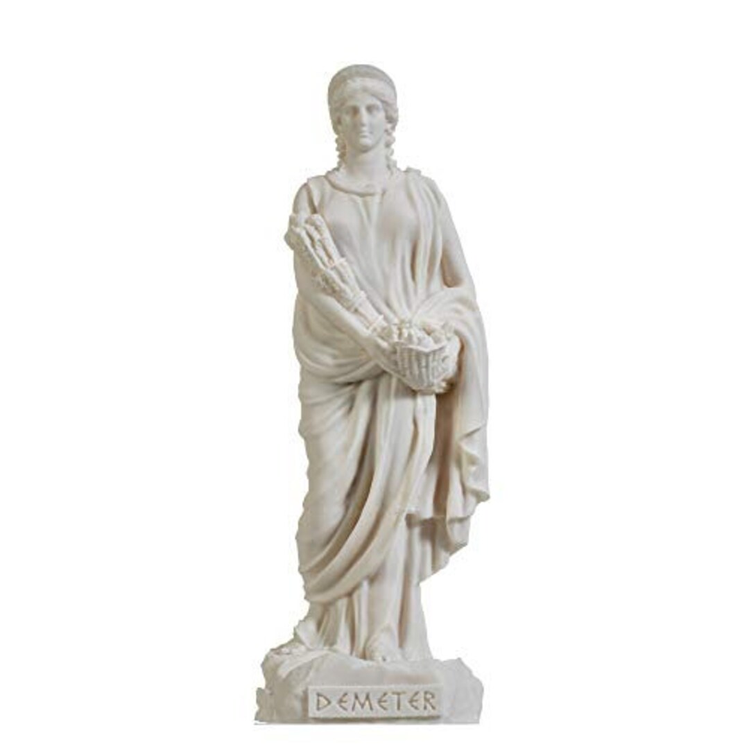 Demeter Goddess of the Harvest and Agriculture Alabaster Statue 8.6 ...