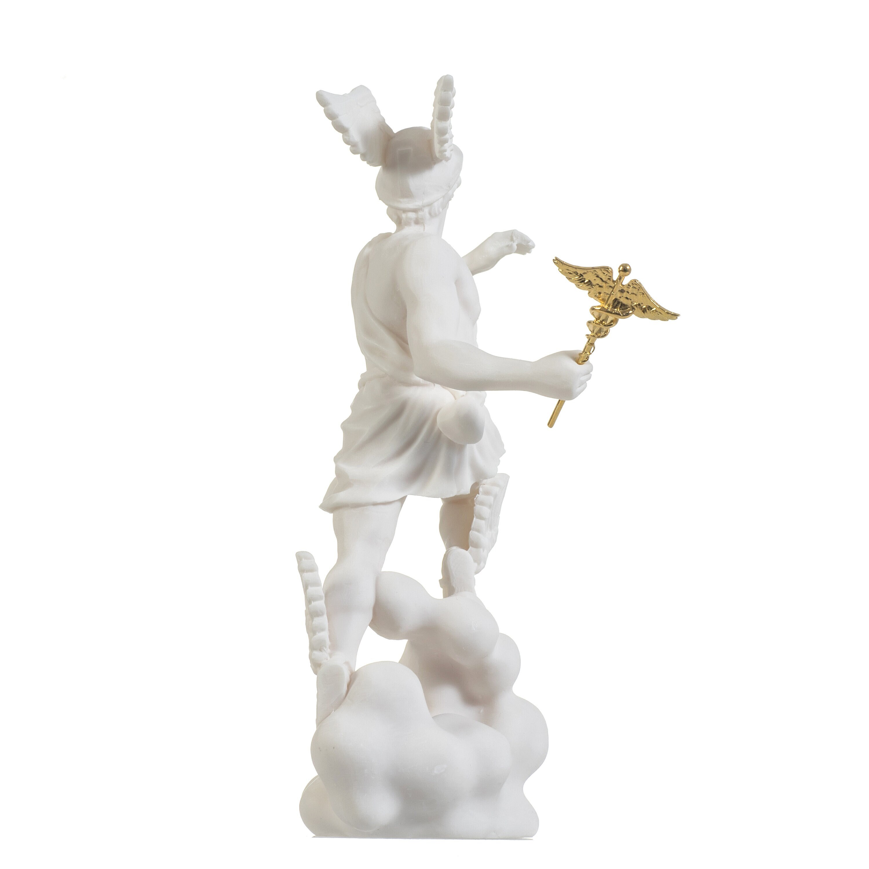 Produktbild von Hermes Merkur Gott Zeus Sohn Römische Statue Alabaster Gold