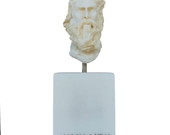 Hephaestus God of fire, metalworking and the art of sculpture Gold Tone 5.12" Bust