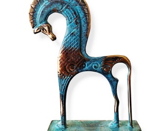 ペガサス馬像 ブロンズ製 古代ギリシャ ハンドメイド 博物館レプリカ