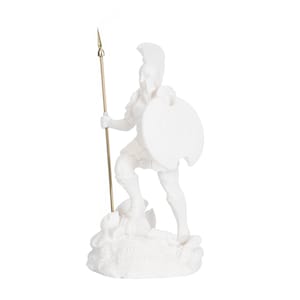 Ares Mars God of War Zeus Son Roman Statue Alabaster 5.5 Inches