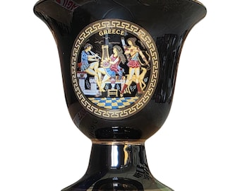 Pythagoras Cup of Justice Zeus Artemis Pythagorean Fair Mug Ancient Greece Black Cobalt Usable