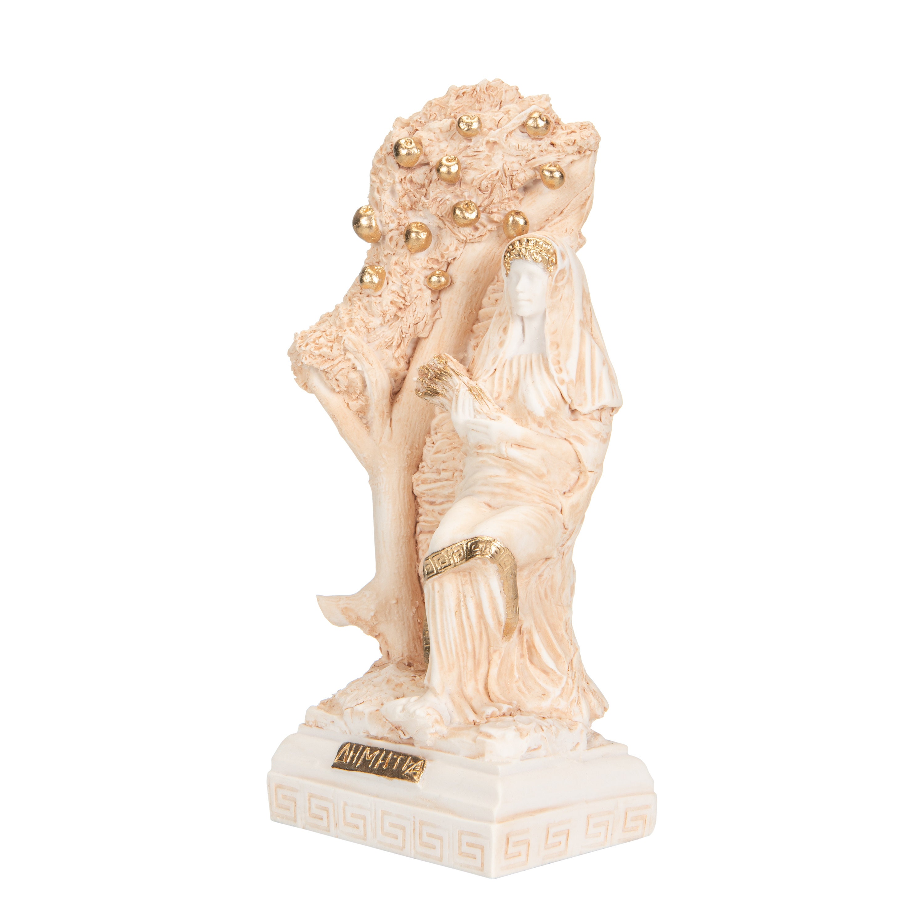 Demeter Goddess of the Harvest and Agriculture Alabaster Statue Gold ...
