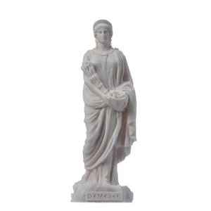 Demeter goddess of the harvest and agriculture  alabaster statue 6.7&quot;