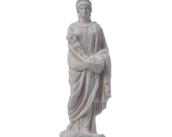 Estatua de alabastro de Deméter, diosa de la cosecha y la agricultura, 17 cm (6,7 pulgadas).