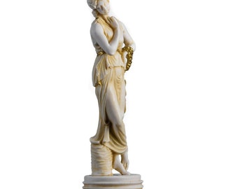 persephone goddess of the underworld springtime flowers&vegetation gold 11.8"
