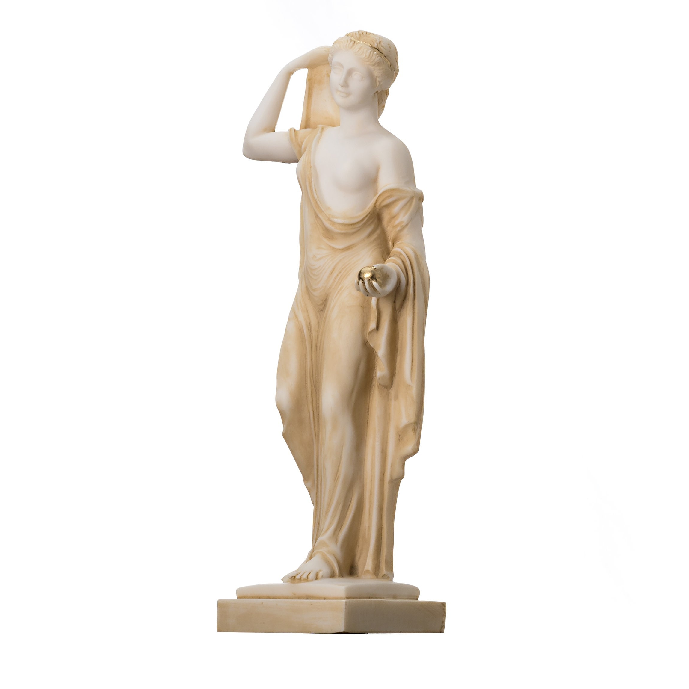 Eris Statue Gold Tone Holding Golden Apple of Discord Greek Goddess of  Strife - Etsy Israel