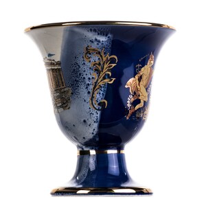 Pythagoras Cup of Justice Hermes Erato Pythagorean Fair Mug Ancient Greece Blue Cobalt Usable image 4