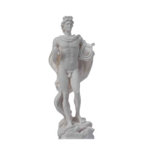 Apollo god of music poetry art alabaster statue sculpture 6.69&quot;