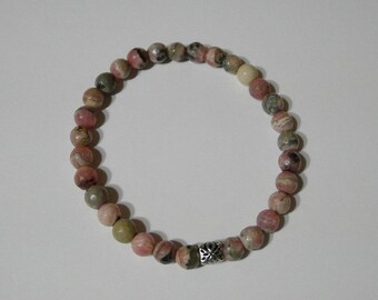 Rhodonite Crystal Beads Bracelet (4534)