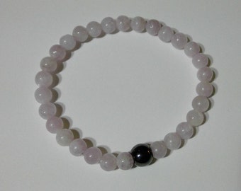 Kunzite Crystal Beaded Bracelet (4201)