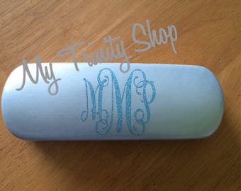 monogrammed glasses case
