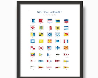 Nautical Alphabet Watercolor Print