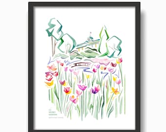 The Secret Garden (Mackinac Island) Watercolor Print