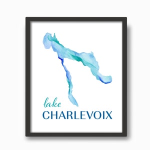 Lake Charlevoix (MI) Watercolor Print