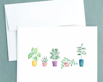 House Plants Note Cards (set of 12)