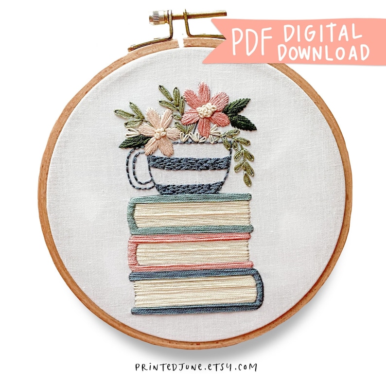 Shelf Love Hand Embroidery Pattern Digital PDF Pattern Etsy