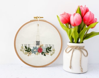 Atlanta Georgia LDS Temple Hand Embroidery Pattern, Digital PDF Pattern, Church of Jesus Christ Temple Embroidery, Christian Embroidery