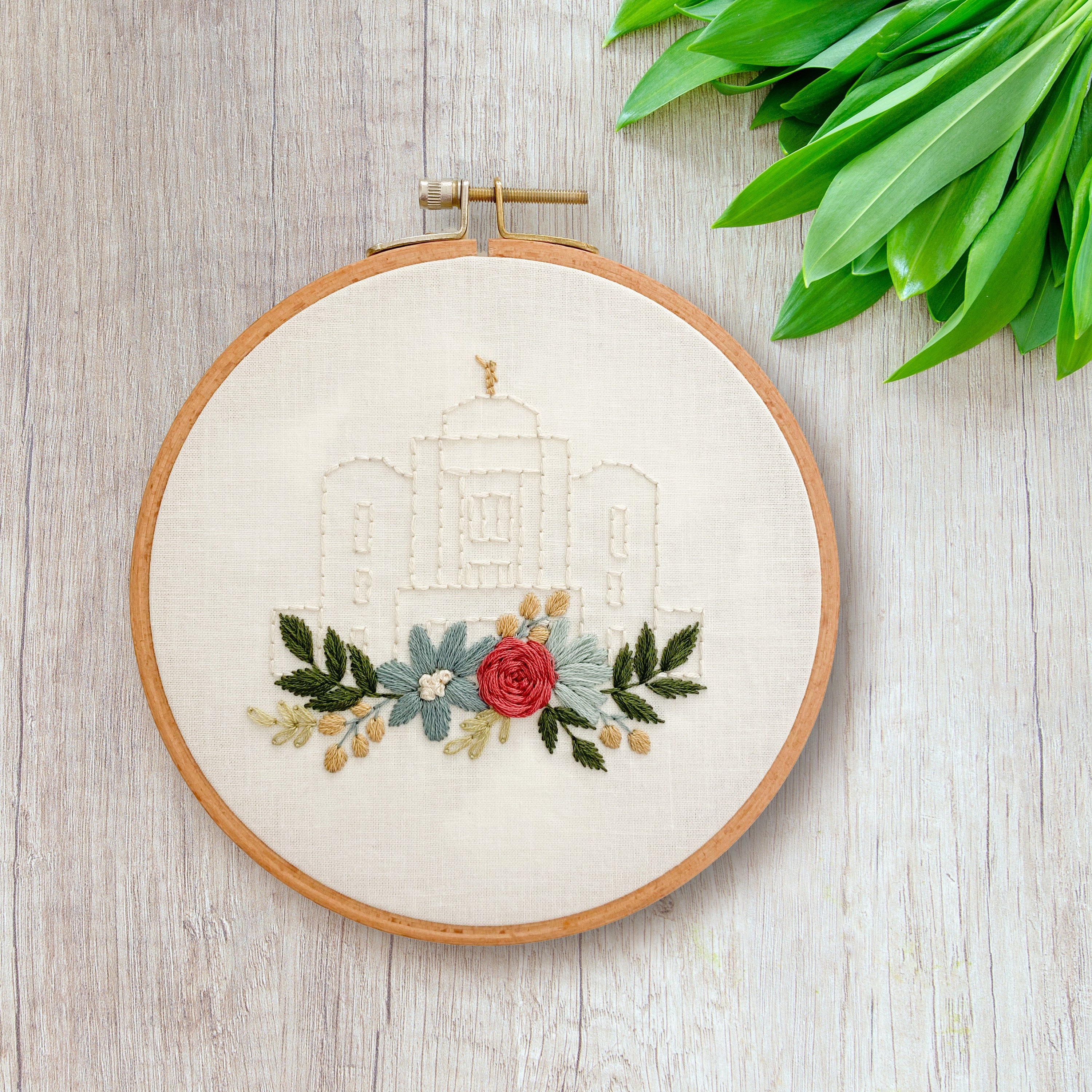 Meridian Idaho LDS Temple Hand Embroidery Pattern - Digital PDF Pattern ...