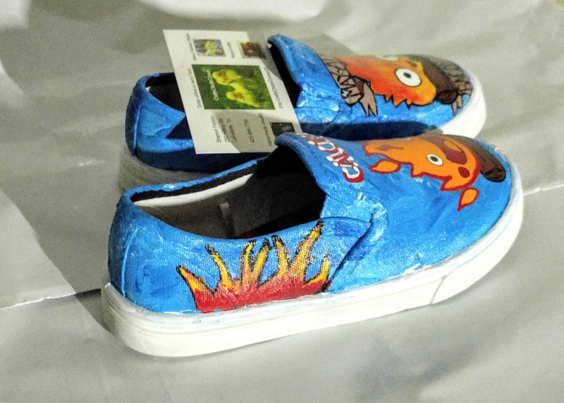 calcifer shoes Painted Canvas Shoes Calcifer Hand Painted Shoes calcifer kids shoes kids Painted Shoes Howls Moving Castle Shoes