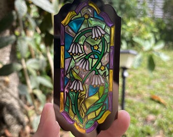 Lily of The Valley Stained Glass Bookmark