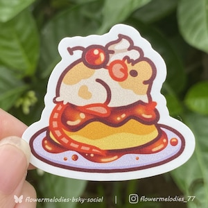 Waterproof Rat on Pudding Sticker