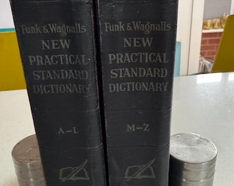 Funk & Wagnalls New Practical Standard Dictionary Volumes 1 and 2 A-L M-Z 1956