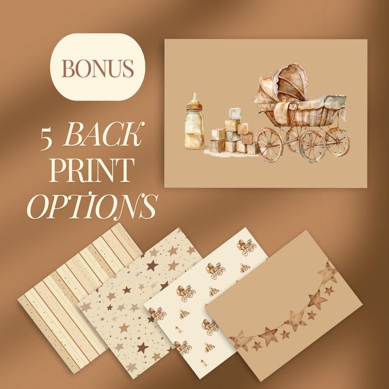 Complete Baby Shower Suite Storybook Theme Design Digital Download Package Vintage Style Collection Custom Templates Diaper Raffle Cards Book Request Insert Thank You Notes Beautiful Sepia Tone Elements Premium Quality Bundle