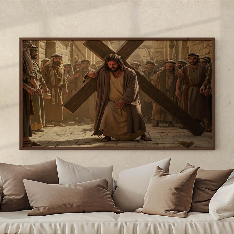 Digital Frame TV Jesus Theme Artwork Wall Display Religious Home Prayer ...